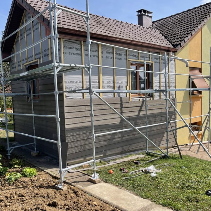 Pose d&#8217;un bardage avec isolation à Héricourt Riedisheim 0